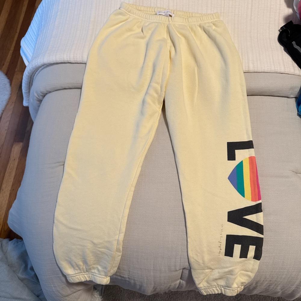 Butter yellow spiritual gangster sweatpants